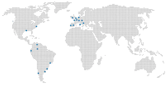 Mapa de presencia internacional de ISOTANK con instalaciones en más de 20 países